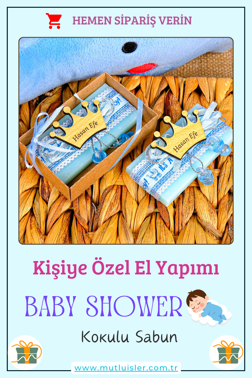 Kişiye Özel Baby Shower Kokulu Sabun, Cinsiyet Partisi, Doğum Günü Kutlaması
