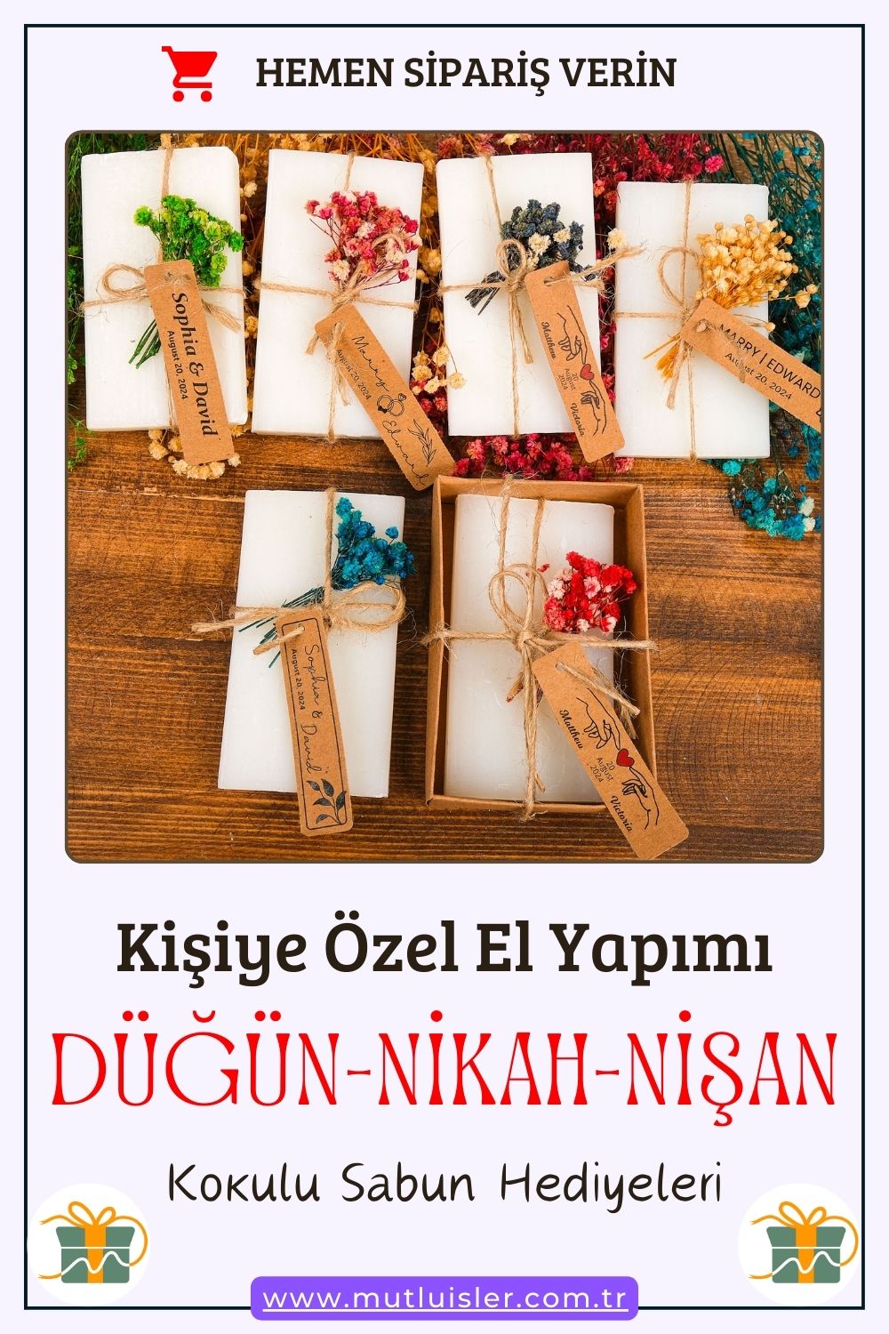 Kişiye Özel Hediyelik Kokulu Sabun Düğün Hediyeleri, Nikah Hediyeleri, Nişan Hediyeleri