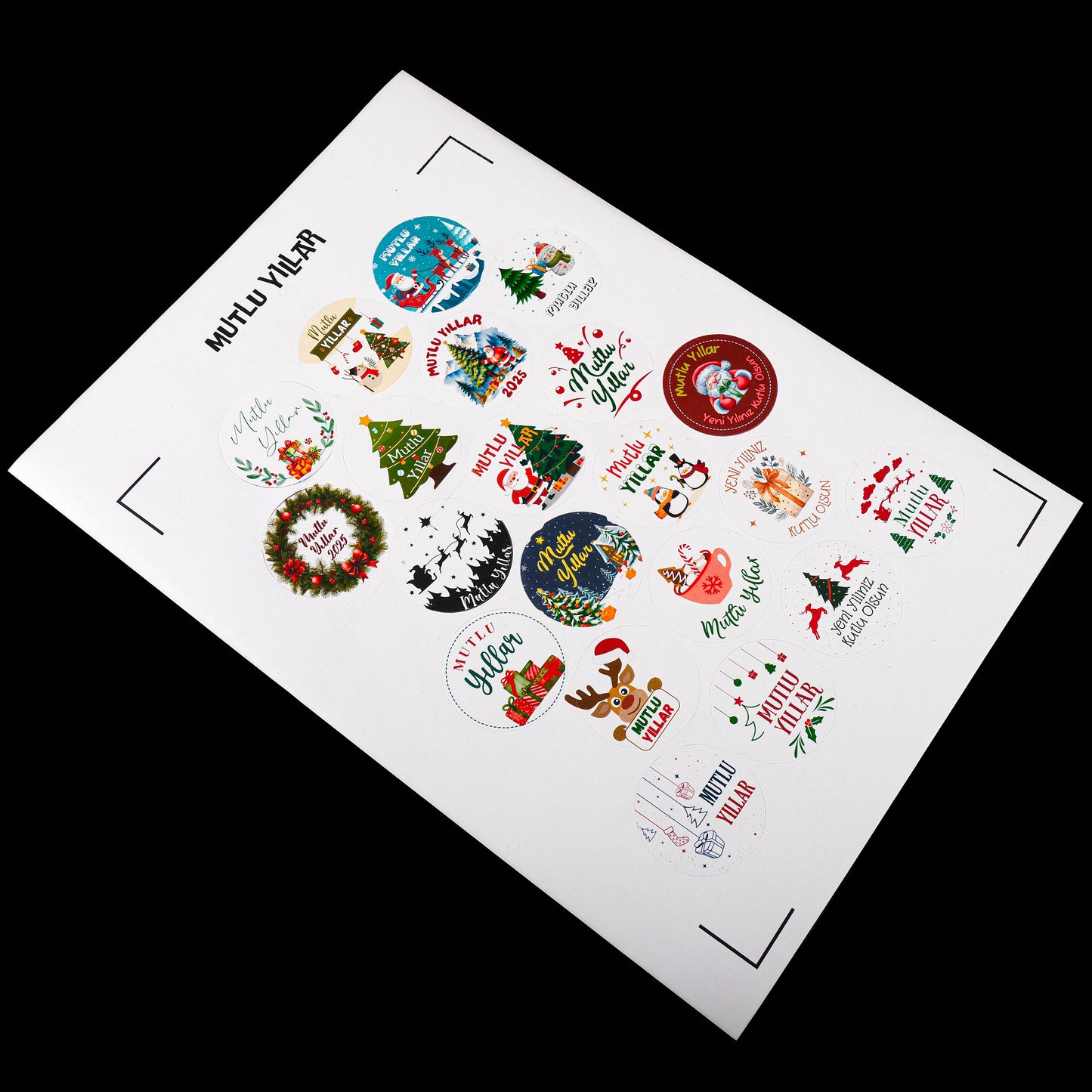 Mutlu Yıllar Yılbaşı Sticker, Yılbaşı Çıkartma Cam Sticker Happy New Year Sticker