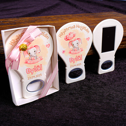 Kişiselleştirilmiş Baby Shower Açacak Magnet, Mevlit Bebek Buzdolabı Magneti, Kişiye Özel Bebek Şekeri Hediyeleri