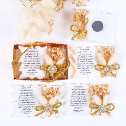 Kişiselleştirilmiş Mevlit Bebek Epoksi Magnet, Baby Shower Buzdolabı Magneti, Kişiye Özel Ayet-el Kürsi Mevlüt Hediyeleri