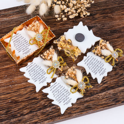 Kişiselleştirilmiş Mevlit Bebek Epoksi Magnet, Baby Shower Buzdolabı Magneti, Kişiye Özel Ayet-el Kürsi Mevlüt Hediyeleri