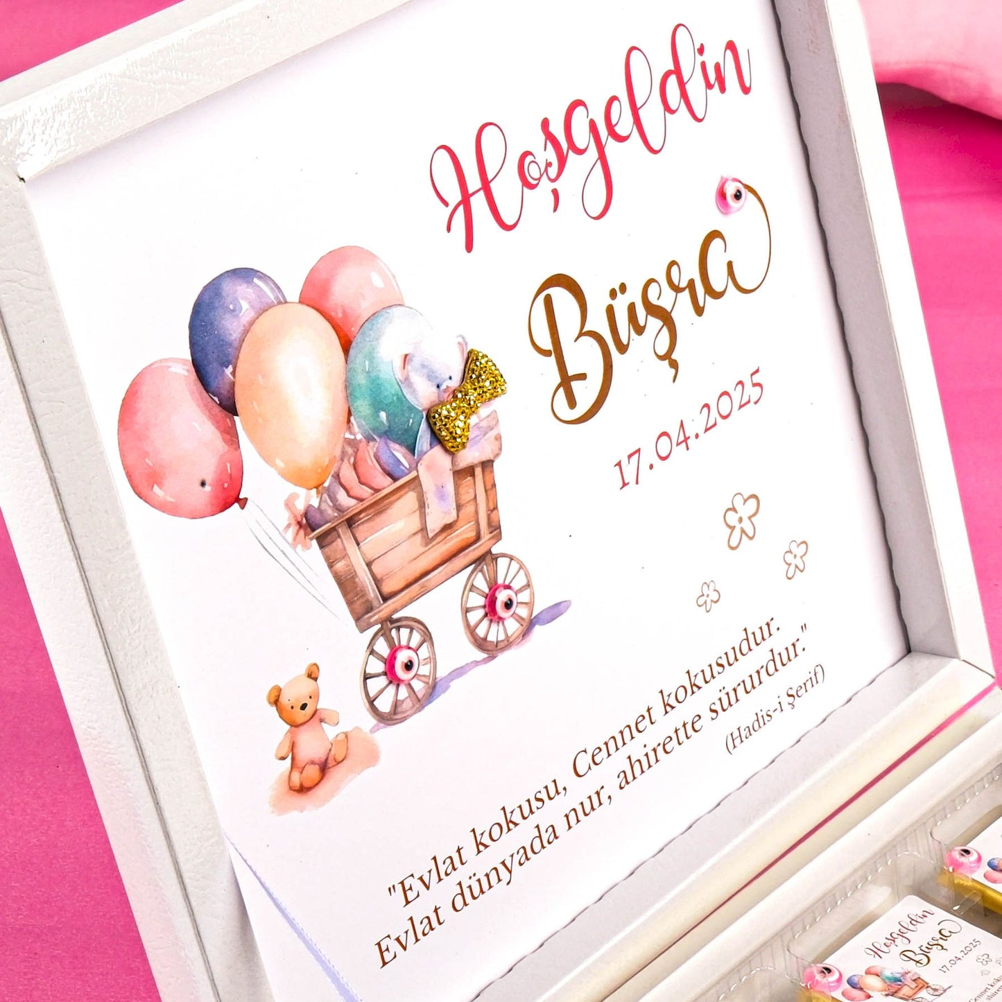 Kişiye Özel Baby Shower Çikolata Kutusu, 1 Yaş Doğum Günü İkramlık, Doğum Günü Kutlaması