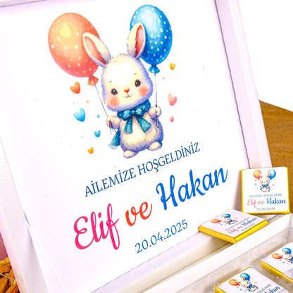 Kişiye Özel Baby Shower Çikolata Kutusu, Cinsiyet Partisi, 1 Yaş Doğum Günü İkramlık