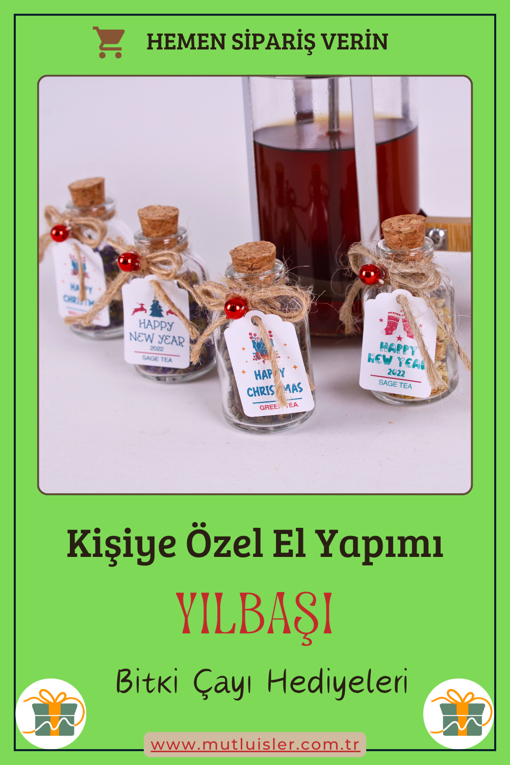 Kişiye Özel Hediyelik Bitki Çayı Yılbaşı Hediyeleri