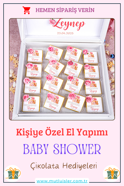 Kişiye Özel Baby Shower Çikolata Kutusu, Cinsiyet Partisi, 1 Yaş Doğum Günü İkramlık