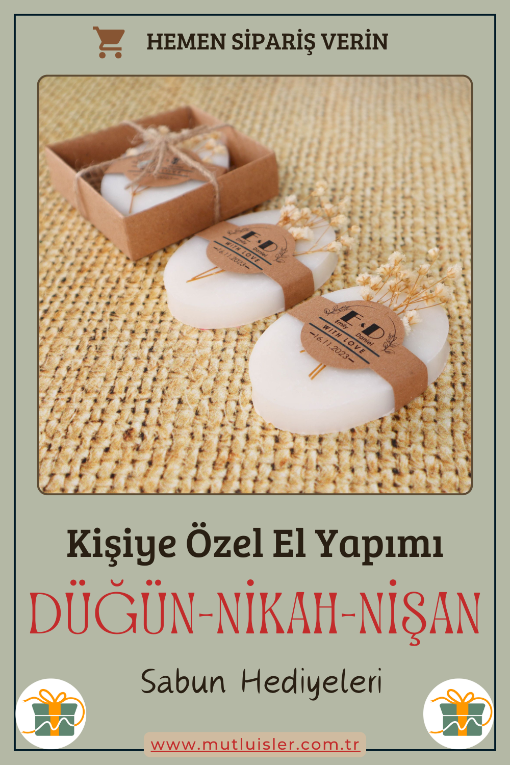 Kişiye Özel Hediyelik Kokulu Sabun Düğün Hediyeleri, Nikah Hediyeleri, Nişan Hediyeleri