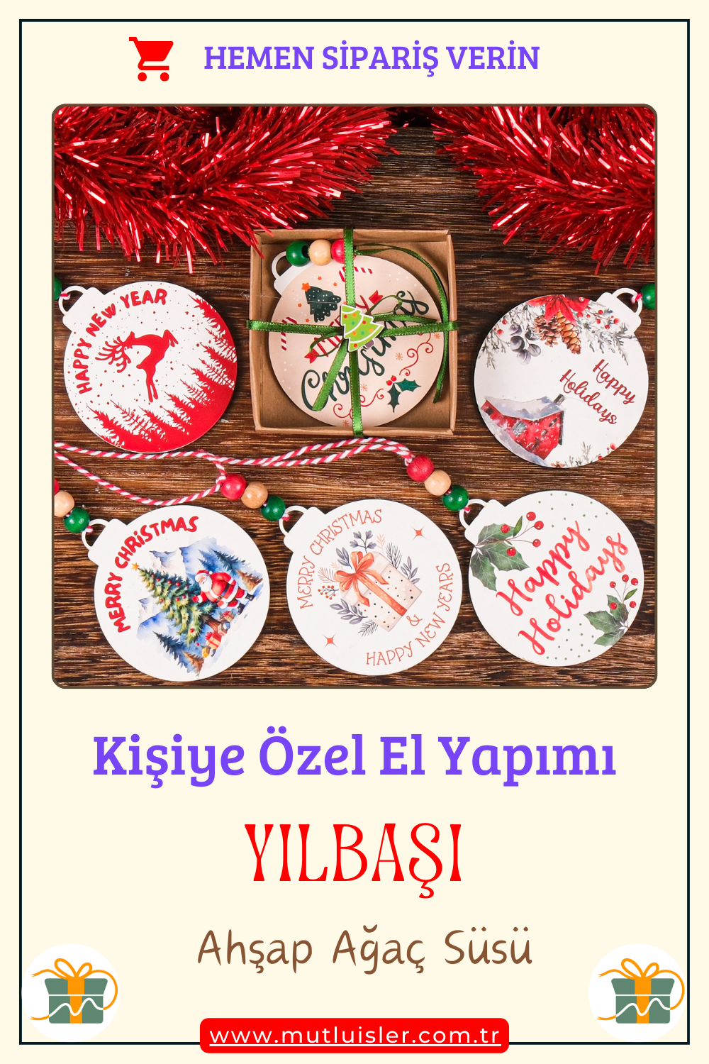 Kişiselleştirilmiş Yılbaşı Ağacı Süsleri, Çam Ağacı Süslemeleri, Noel Süsleri