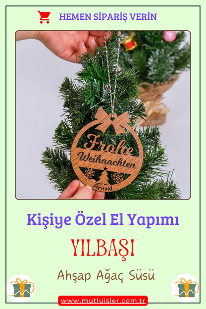 Kişiselleştirilmiş Yılbaşı Ağacı Süsleri, Çam Ağacı Süslemeleri, Noel Süsleri