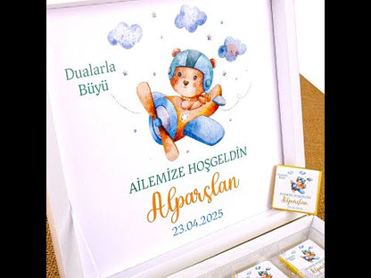 Kişiye Özel Baby Shower Çikolata Kutusu, 1 Yaş Doğum Günü İkramlık, Doğum Günü Kutlaması