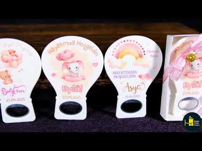 Kişiselleştirilmiş Baby Shower Açacak Magnet, Mevlit Bebek Buzdolabı Magneti, Kişiye Özel Bebek Şekeri Hediyeleri